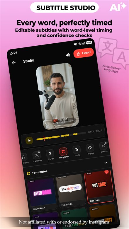 Captions for Instagram — AI caption generation
